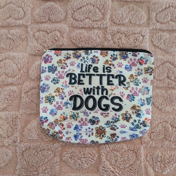 Handbags - 2/$10 New Dog Paw Print Pouch - Multicolor